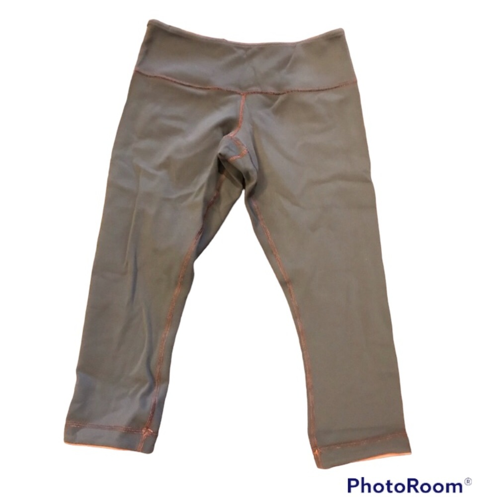 Reversible Lululemon Workout cropped Capri Grey / Orange pant
